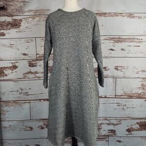 Matti Mamane Sweatshirt Dress Long Sleeve Grey Size Small